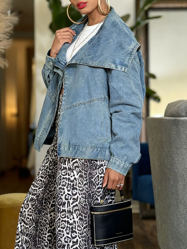Lapel Denim Jacket
