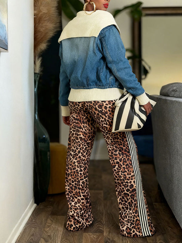 Knit Combo Denim Jacket