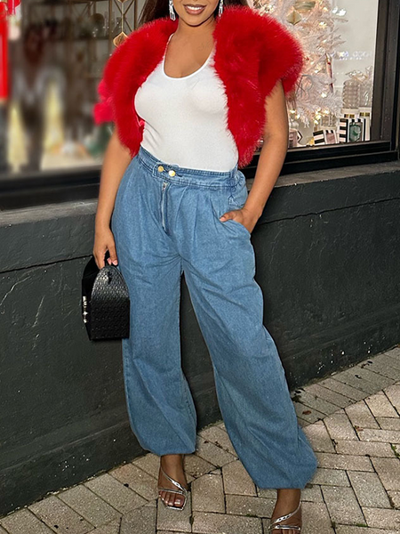 Wide Leg Jogger Jeans