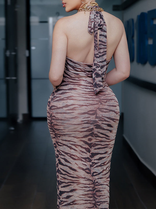 Printed Halter Dress