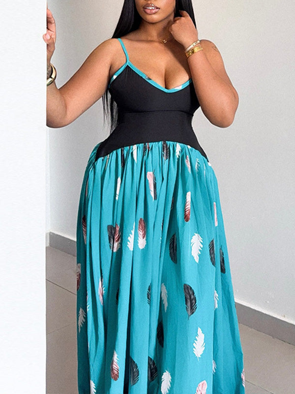 Printed Combo Cami Dress