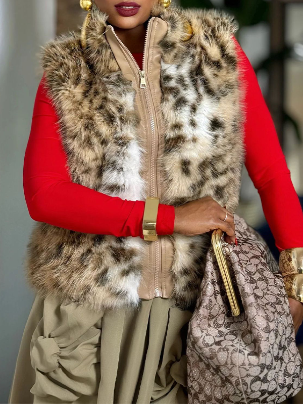 Faux-Fur Zip-Front Vest