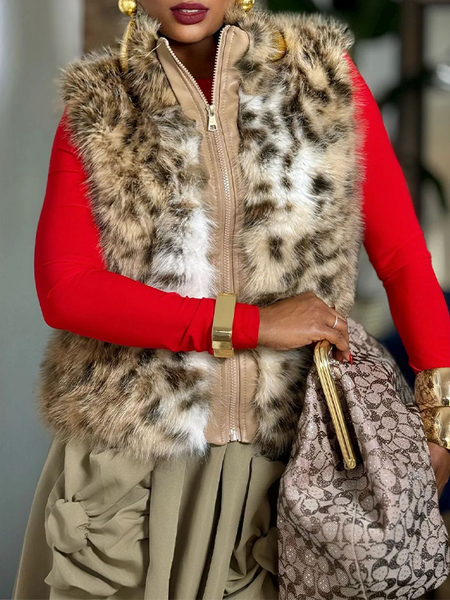 Faux-Fur Zip-Front Vest