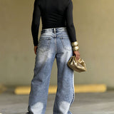 Asymmetric Overlap Jeans - Queenfy