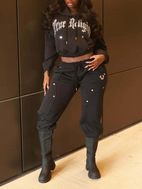 Printed Hoodie & Pants Set