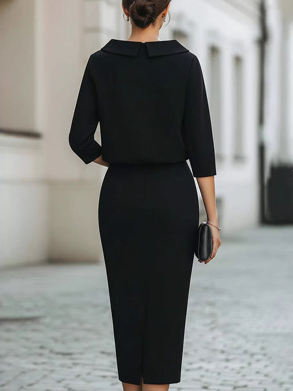 Boat-Neck Top & Skirt Set