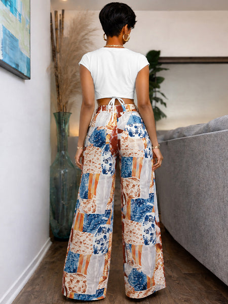 Colorbolck Straight Pants