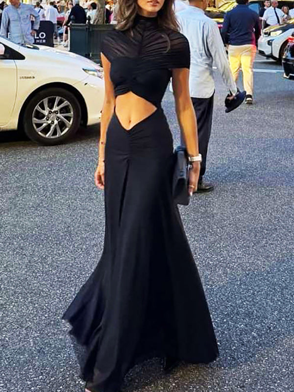 Ruched Cutout Maxi Dress