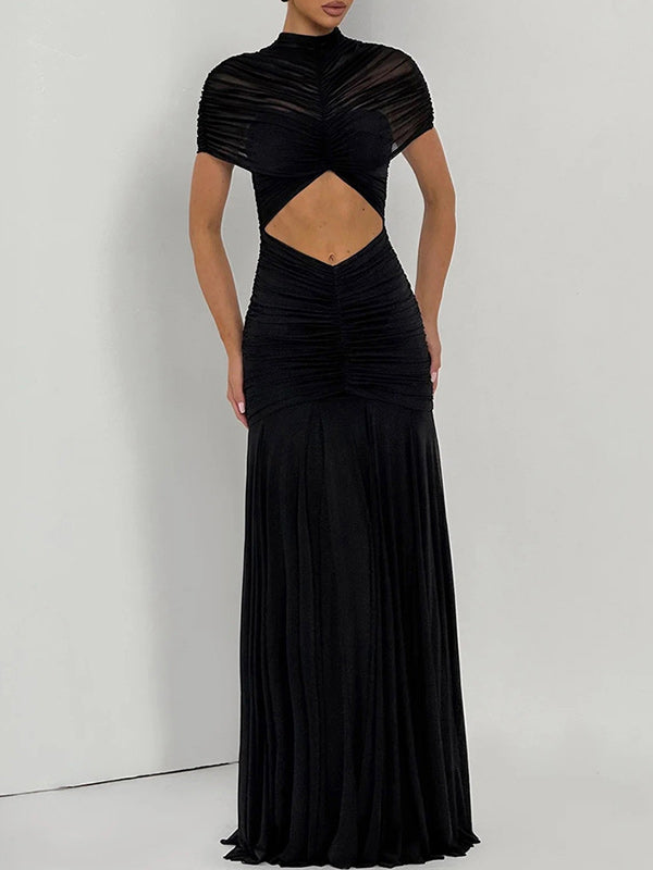 Ruched Cutout Maxi Dress