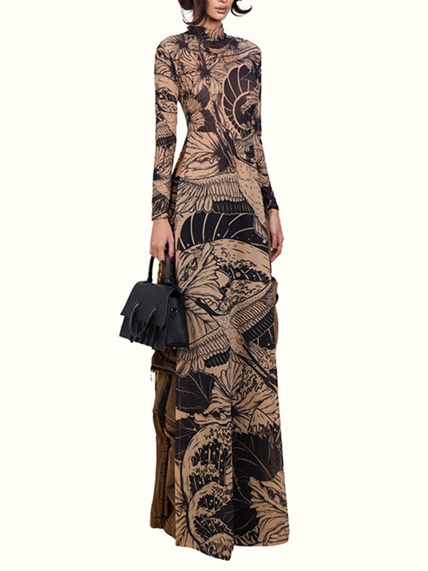 Printed Slit Tunic Top