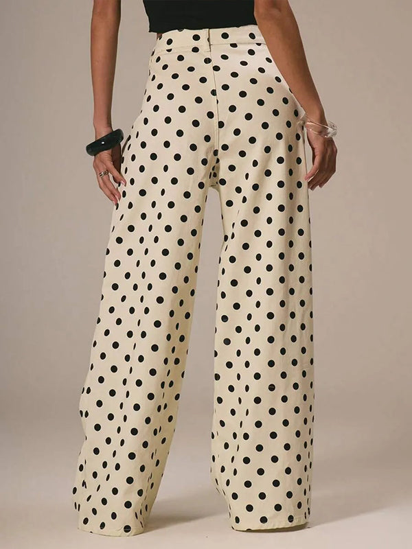 Dot Wide-Leg Jeans