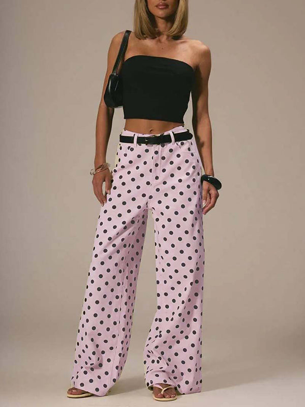 Dot Wide-Leg Jeans