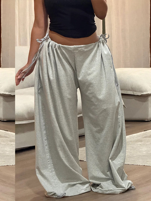 Drawstring Wide-Leg Pants