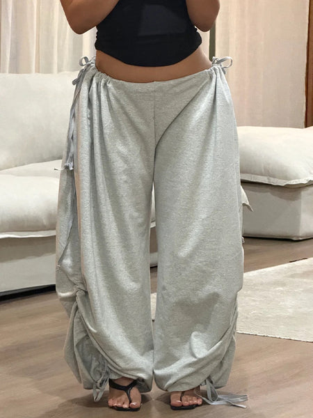 Drawstring Wide-Leg Pants
