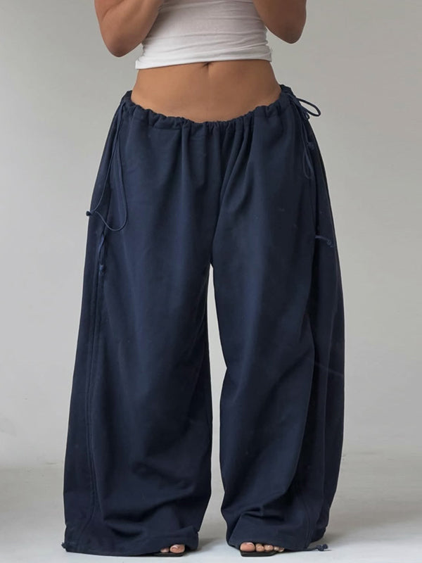 Drawstring Wide-Leg Pants