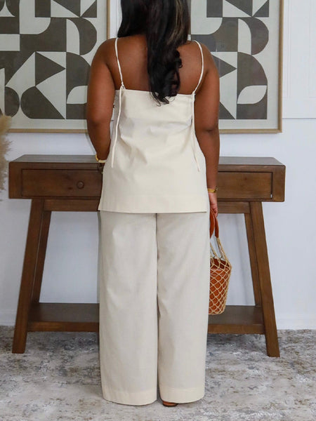 Side-Slit Cami Top & Pants Set