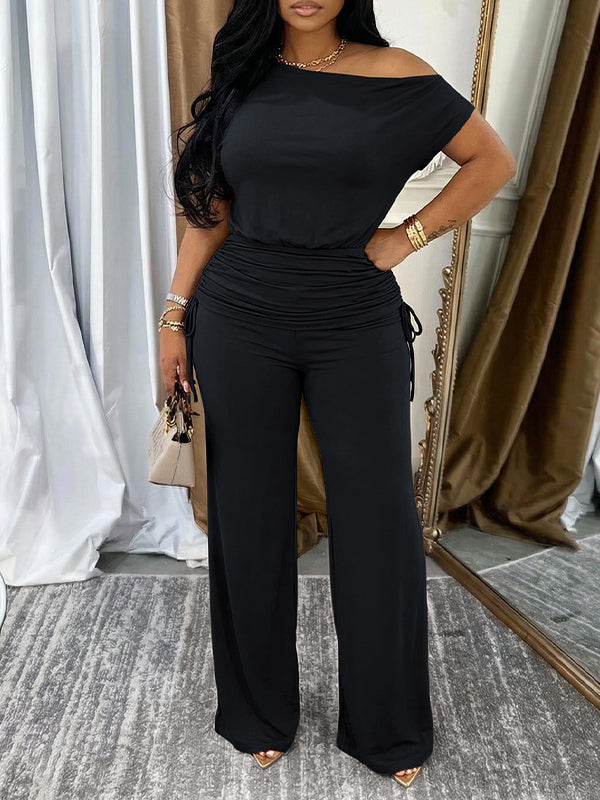 Boat-Neck Top & Pants Set