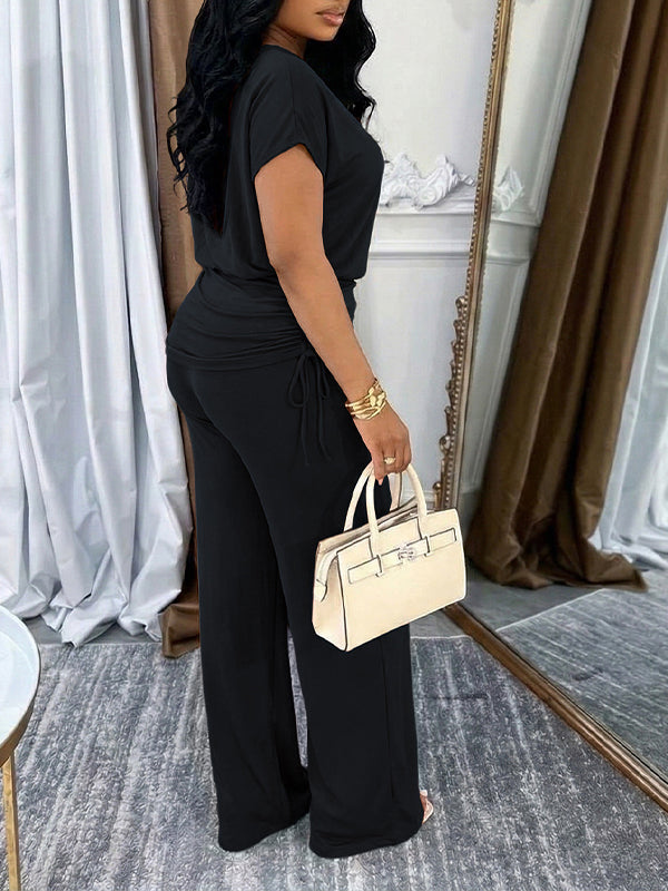 Boat-Neck Top & Pants Set