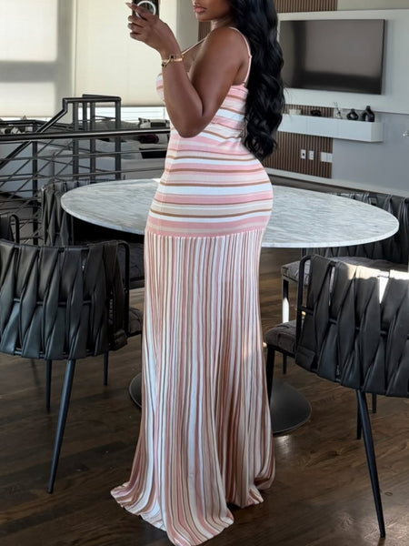 Stripe Cami Maxi Dress