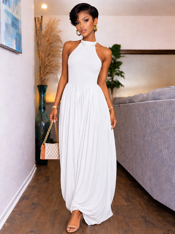 Ruched Combo Sleeveless Dress