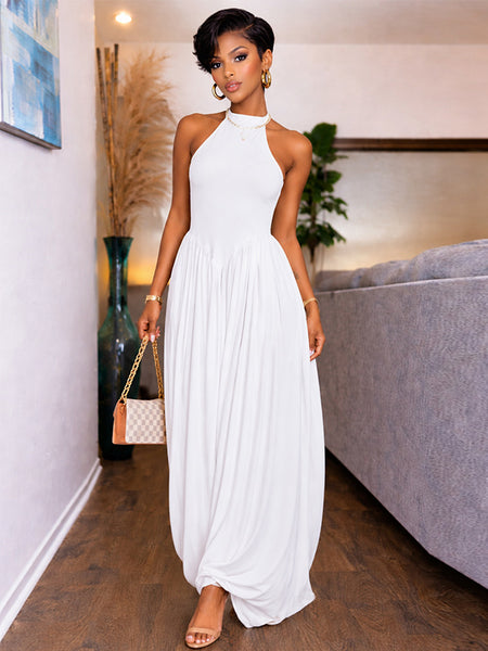 Ruched Combo Sleeveless Dress