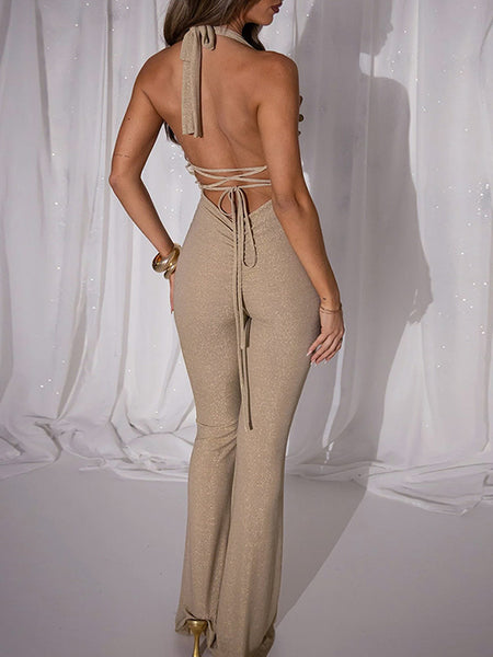 Frilled Halter Jumpsuit