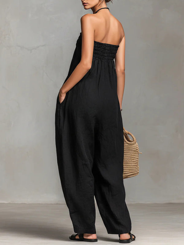 Strapless Wide-Leg Jumpsuit