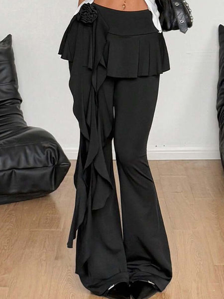 Draped Ruffle Pants