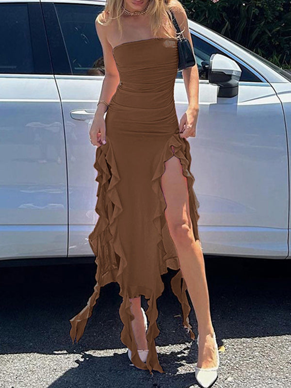 Draped Strapless Dress