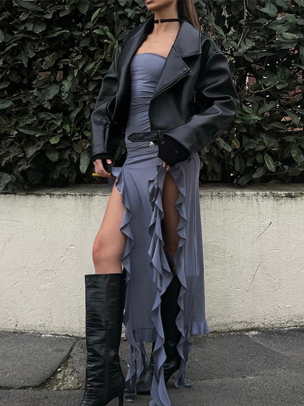 Draped Strapless Dress