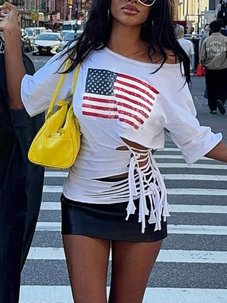 Boat-Neck Cutout Tee