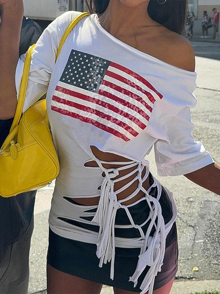 Boat-Neck Cutout Tee