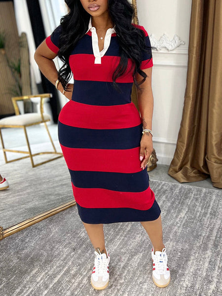 Stripe Polo Dress