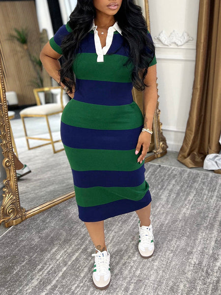 Stripe Polo Dress