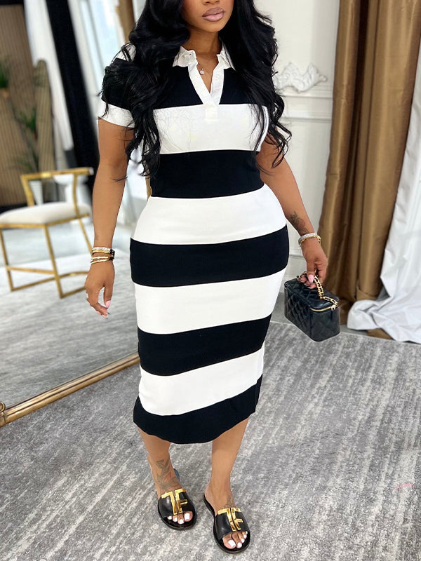 Stripe Polo Dress