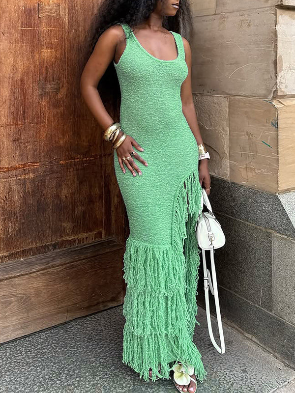 Fringe Sleeveless Dress