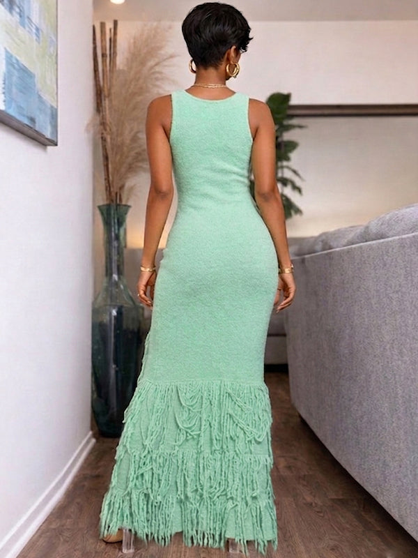 Fringe Sleeveless Dress