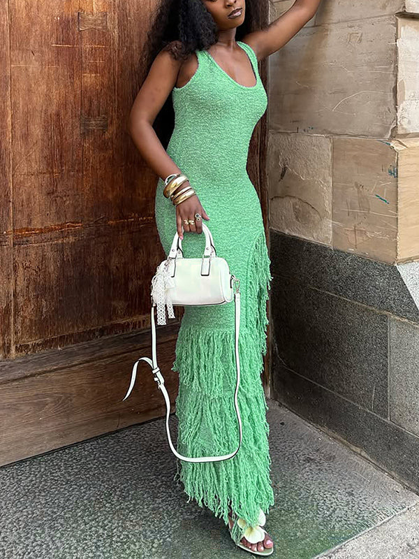 Fringe Sleeveless Dress