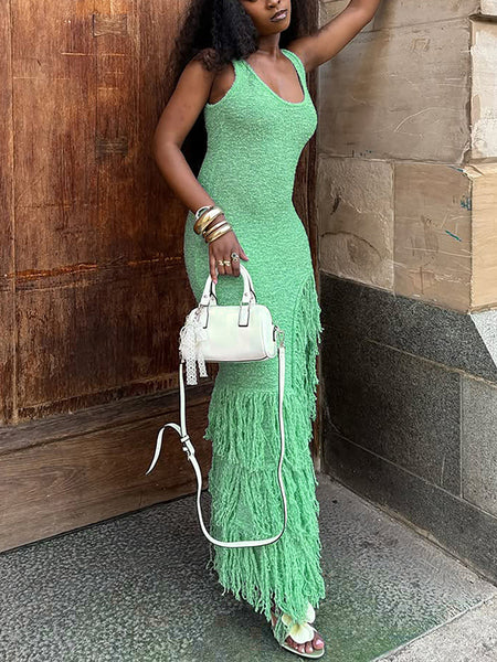 Fringe Sleeveless Dress