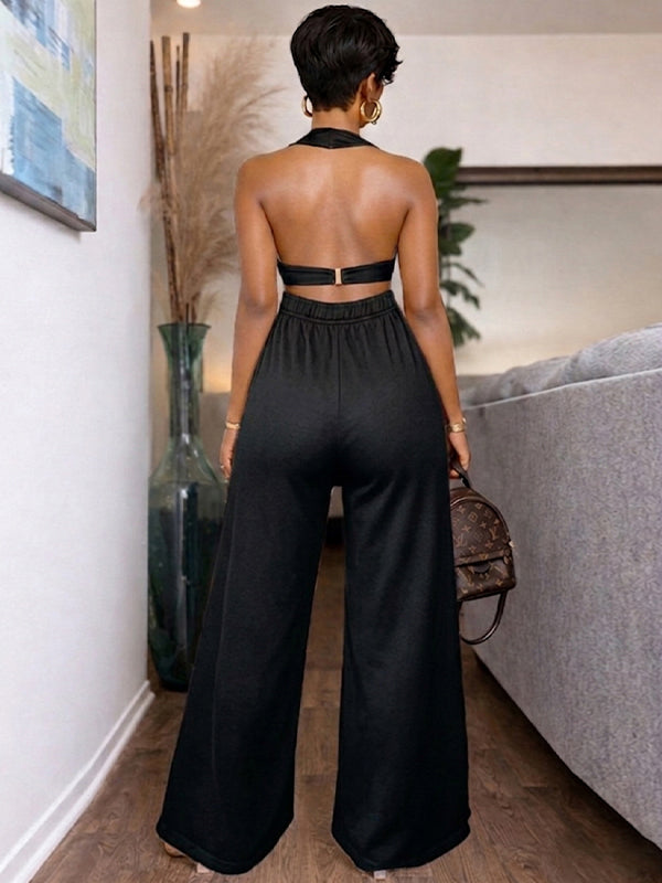 Eyelet Halter Top & Pants Set
