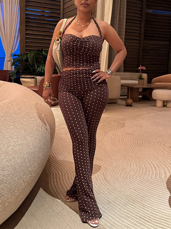 Dot Halter Top & Pants Set