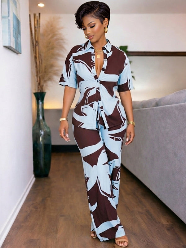 Printed Shirt & Pants Set