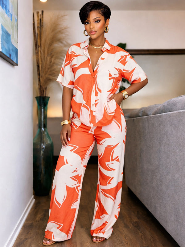 Printed Shirt & Pants Set