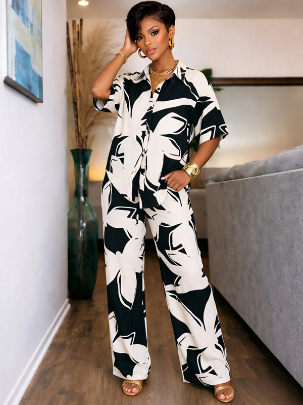 Printed Shirt & Pants Set