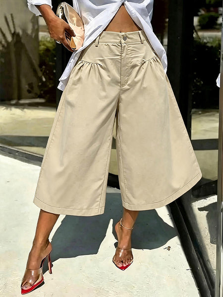 Wide-Leg Capri Pants