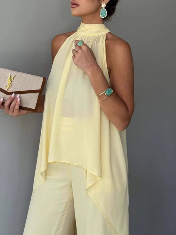 Sleeveless Tunic Top & Pants Set