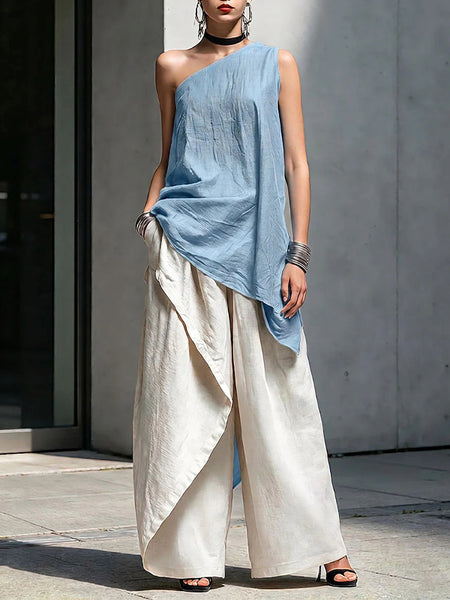 One-Shoulder Tunic Top