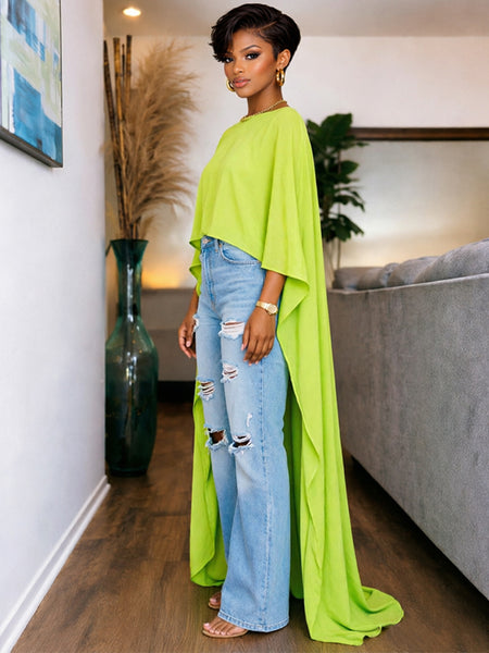 High-Low Sheer Tunic Top