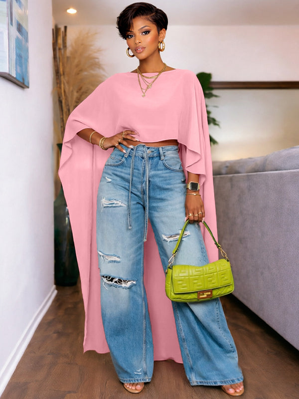 High-Low Sheer Tunic Top