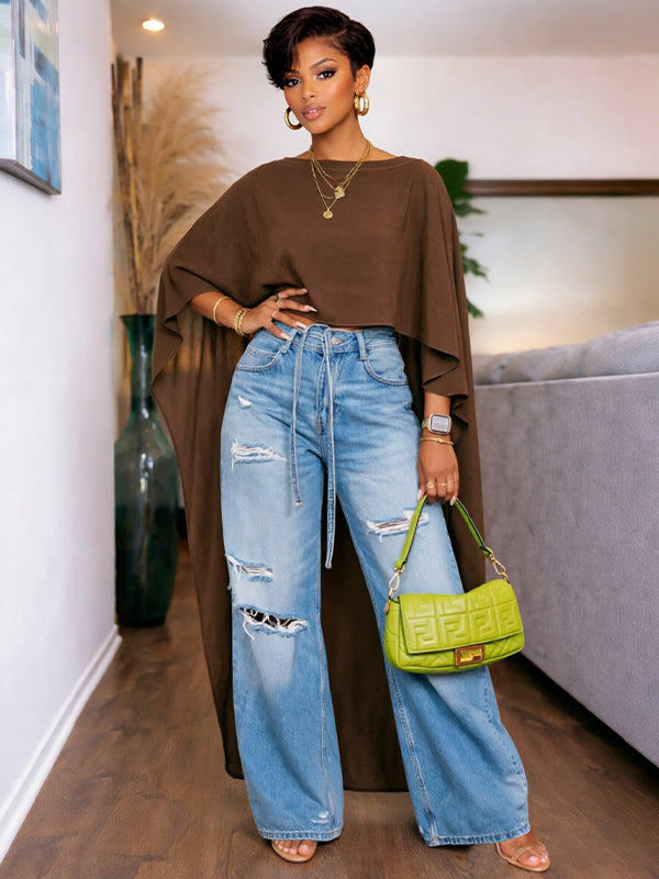 High-Low Sheer Tunic Top
